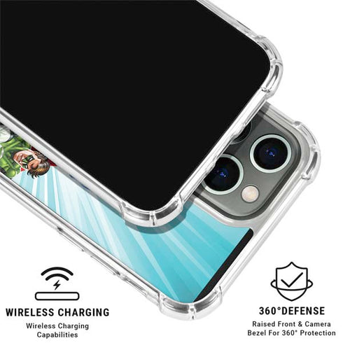 Justice League Team Power Up iPhone 16 Pro Max Clear Case