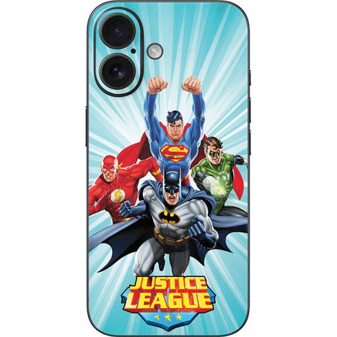 Justice League Team Power Up iPhone 16 Skin