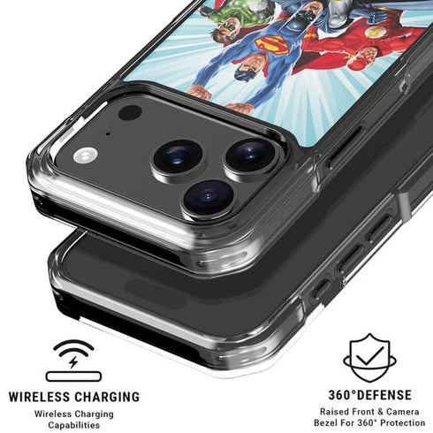 Justice League Team Power Up iPhone 18 Pro Clear Case