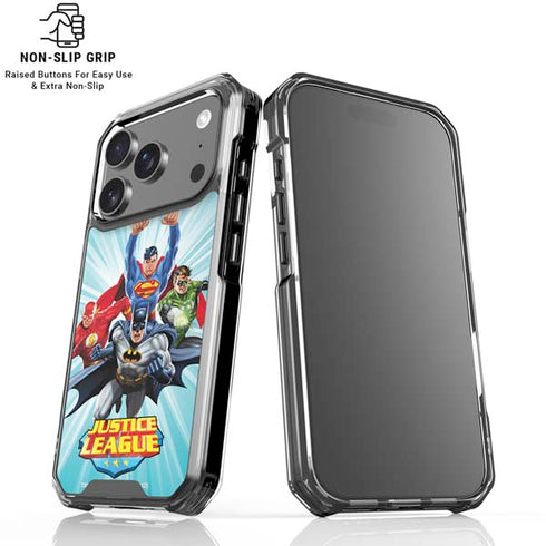Justice League Team Power Up iPhone 18 Pro Clear Case