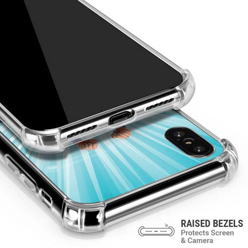 Justice League Team Power Up iPhone X/XS Clear Case