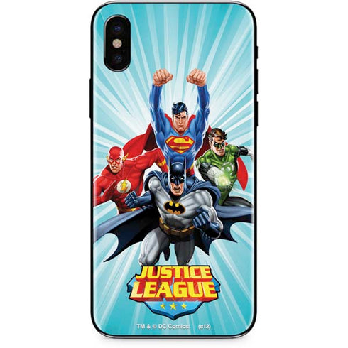 Justice League Team Power Up iPhone XS Skin