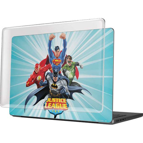 Justice League Team Power Up MacBook Pro 14in (2021-24) Case plus Skin