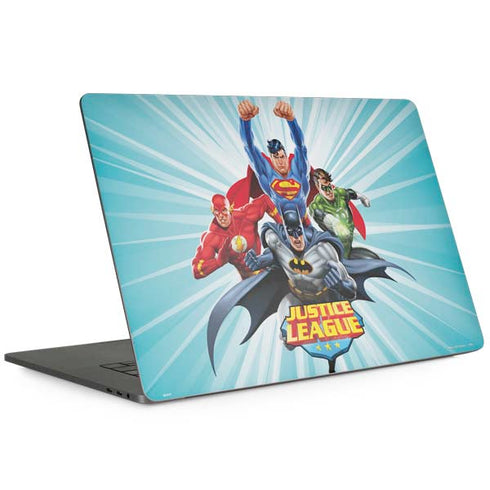 Justice League Team Power Up MacBook Skins