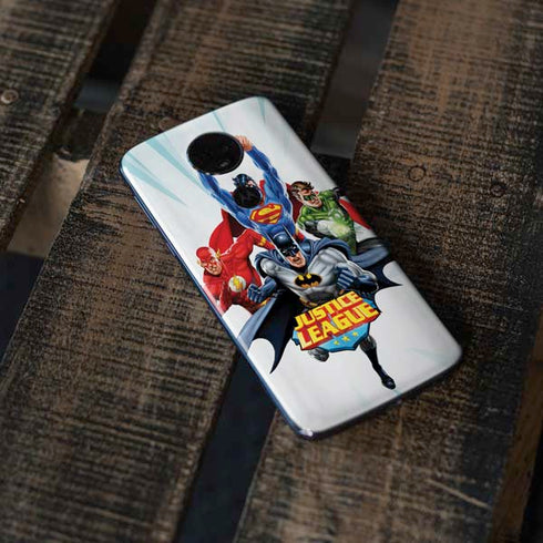 Justice League Team Power Up Moto E5 Plus Skin