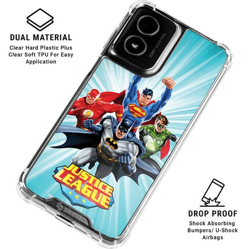 Justice League Team Power Up Moto G Power 5G (2024) Clear Case