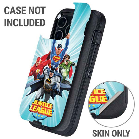 Justice League Team Power Up Otterbox Defender iPhone Skin