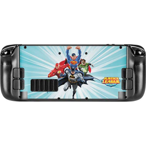 Justice League Team Power Up Steam Deck Handheld Gaming Computer Skin