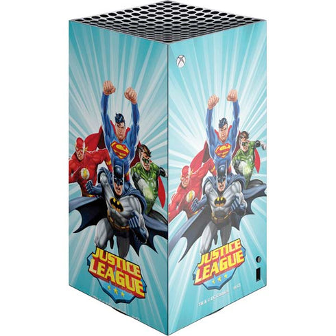 Justice League Team Power Up XBox Series X Digital Edition Console Skin