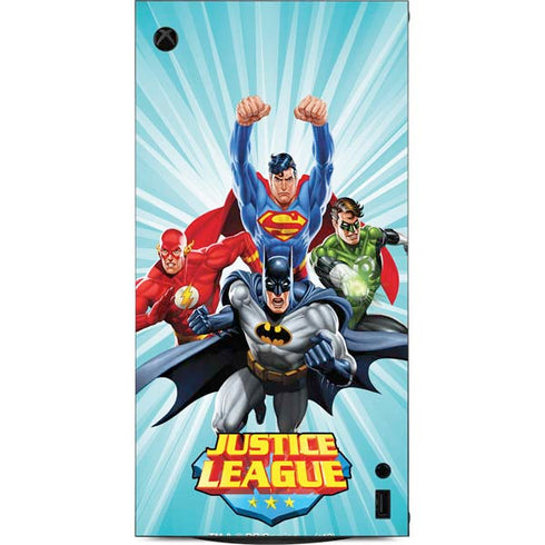 Justice League Team Power Up XBox Series X Digital Edition Console Skin
