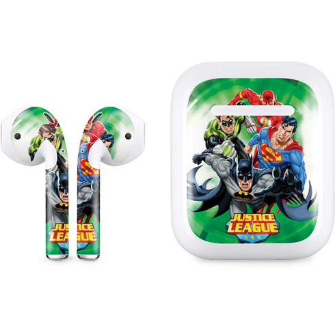 Justice League Team Power Up Green Apple AirPods Skin
