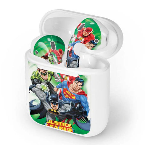 Justice League Team Power Up Green Apple AirPods Skin