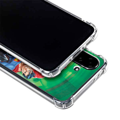 Justice League Team Power Up Green Galaxy A36 5G Clear Case