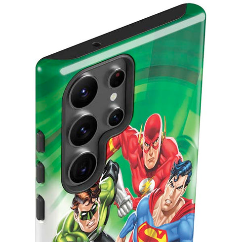 Justice League Team Power Up Green Galaxy S23 Ultra Pro Case