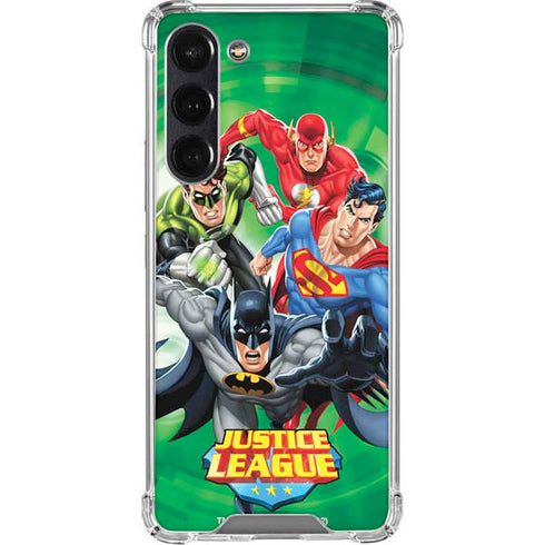 Justice League Team Power Up Green Galaxy S24 FE Clear Case