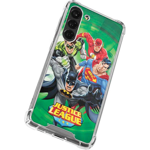 Justice League Team Power Up Green Galaxy S24 FE Clear Case