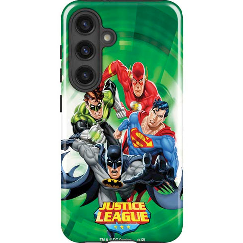 Justice League Team Power Up Green Galaxy S25 Impact Case