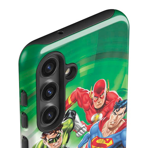 Justice League Team Power Up Green Galaxy S25 Impact Case