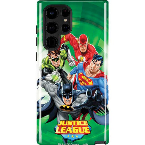 Justice League Team Power Up Green Galaxy Cases