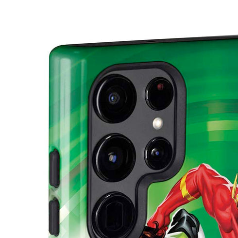 Justice League Team Power Up Green Galaxy S25 Ultra Impact Case