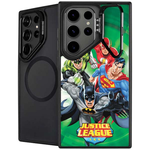 Justice League Team Power Up Green Galaxy S24 Ultra Kickstand Case
