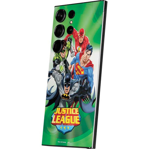 Justice League Team Power Up Green Galaxy S25 Ultra Skin
