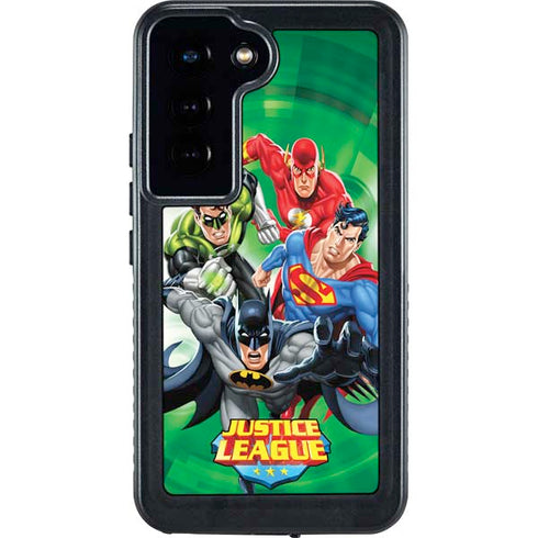 Justice League Team Power Up Green Galaxy S24 Waterproof Case
