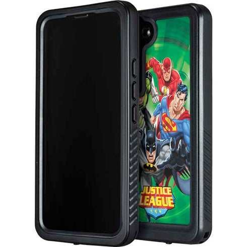 Justice League Team Power Up Green Galaxy S24 Waterproof Case