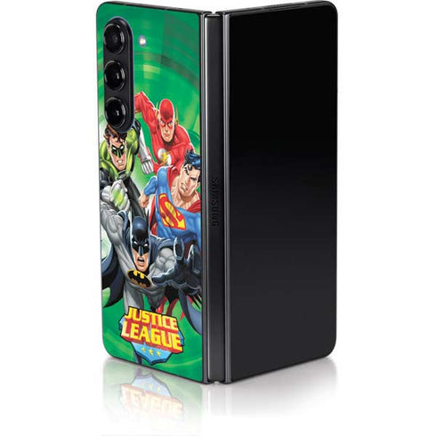 Justice League Team Power Up Green Galaxy Z Fold5 5G Skin