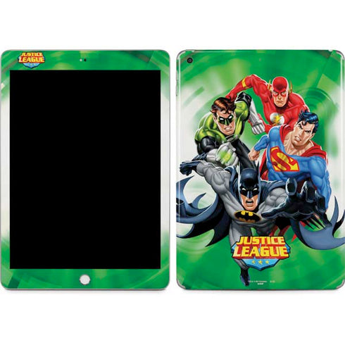 Justice League Team Power Up Green Apple iPad Skin