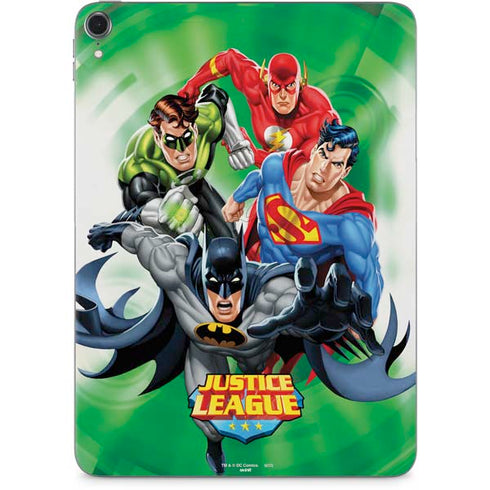 Justice League Team Power Up Green Apple iPad Pro Skin