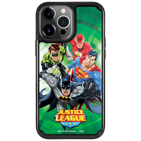 Justice League Team Power Up Green iPhone Cases
