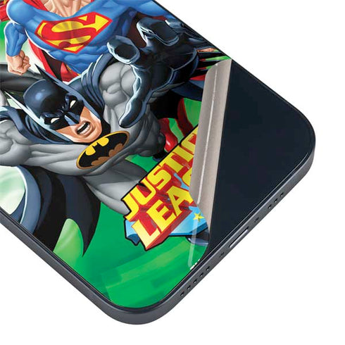 Justice League Team Power Up Green iPhone 15 Skin