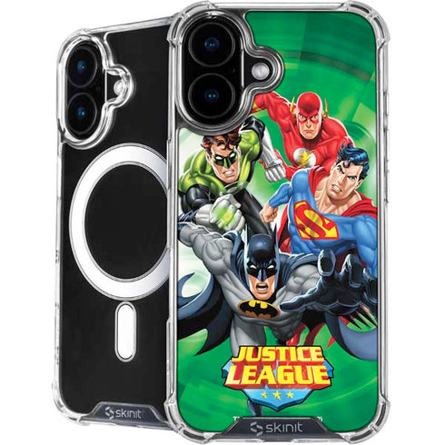 Justice League Team Power Up Green iPhone 16 Plus MagSafe Case