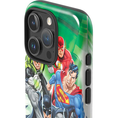 Justice League Team Power Up Green iPhone 16 Pro Impact Case