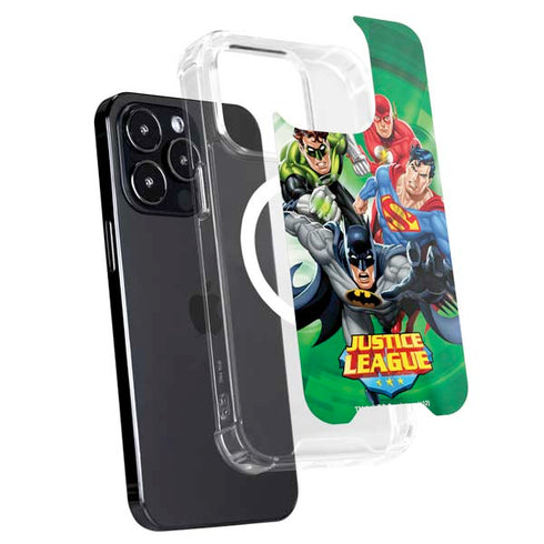 Justice League Team Power Up Green iPhone 16 Pro MagSafe Case