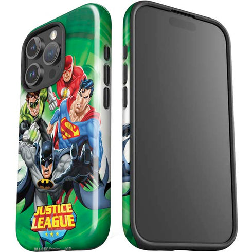 Justice League Team Power Up Green iPhone 16 Pro Max Impact Case