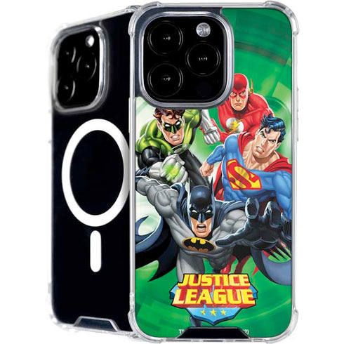 Justice League Team Power Up Green iPhone 16 Pro Max MagSafe Case