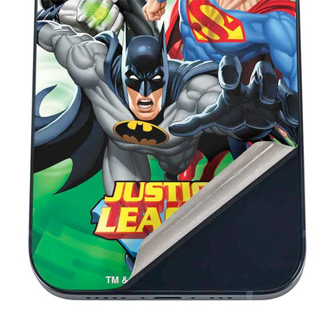 Justice League Team Power Up Green iPhone 16 Skin