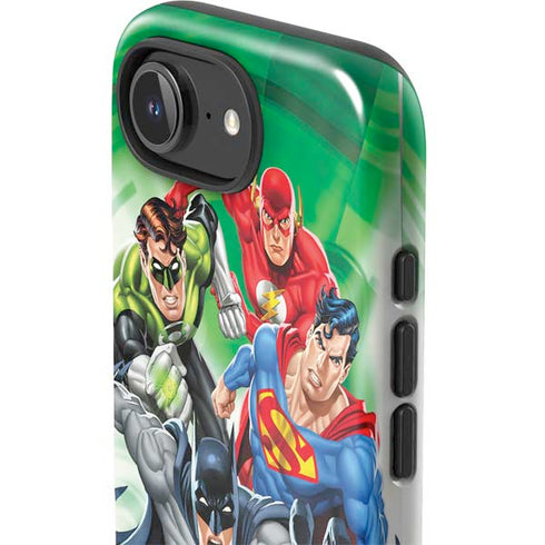 Justice League Team Power Up Green iPhone 16e Impact Case