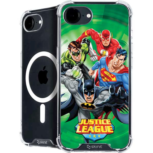 Justice League Team Power Up Green iPhone 16e MagSafe Case