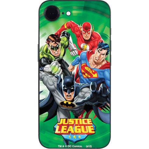 Justice League Team Power Up Green iPhone 16e Skin