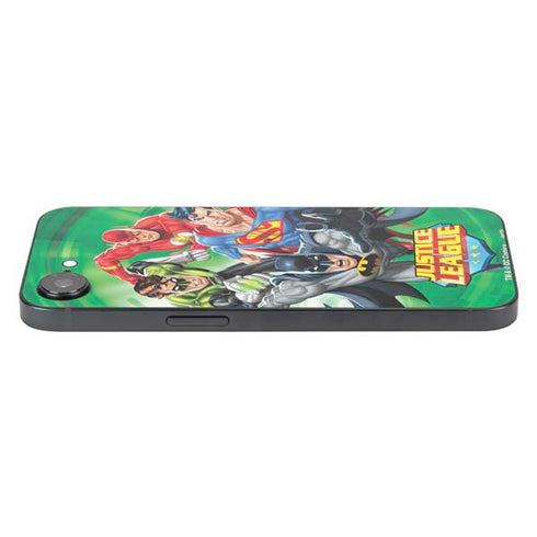 Justice League Team Power Up Green iPhone 16e Skin