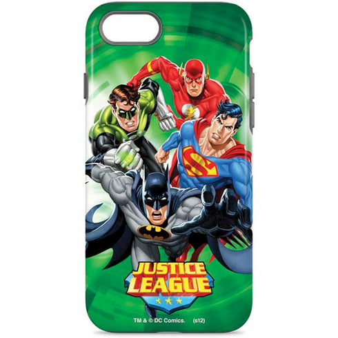 Justice League Team Power Up Green iPhone Cases