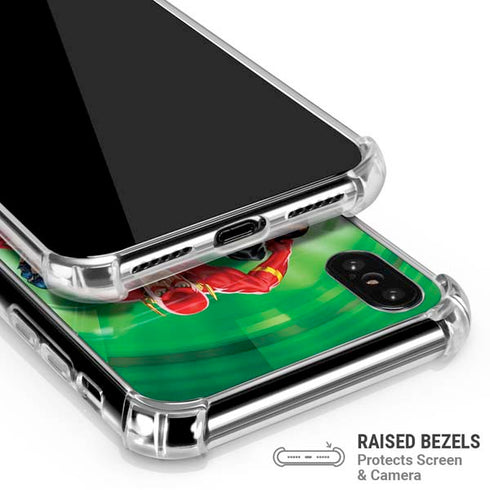 Justice League Team Power Up Green iPhone X/XS Clear Case