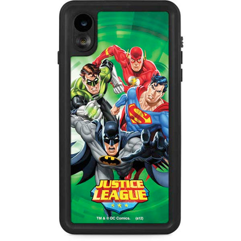 Justice League Team Power Up Green iPhone Cases