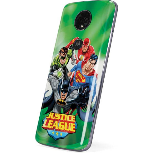 Justice League Team Power Up Green Moto E5 Plus Skin