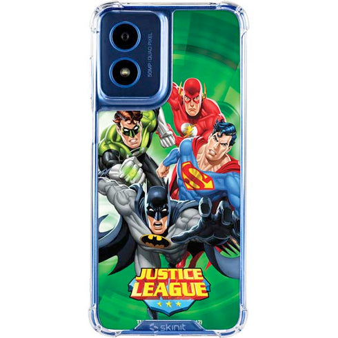 Justice League Team Power Up Green Moto G 5G (2024) Clear Case