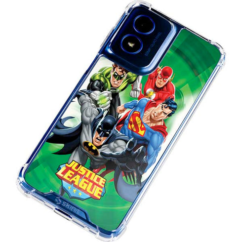 Justice League Team Power Up Green Moto G 5G (2024) Clear Case