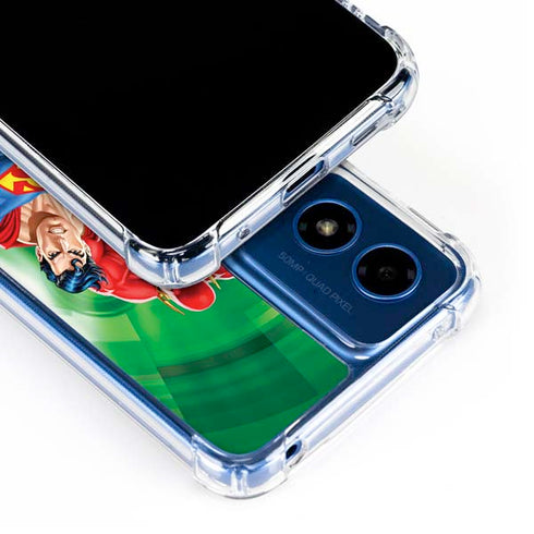 Justice League Team Power Up Green Moto G 5G (2024) Clear Case